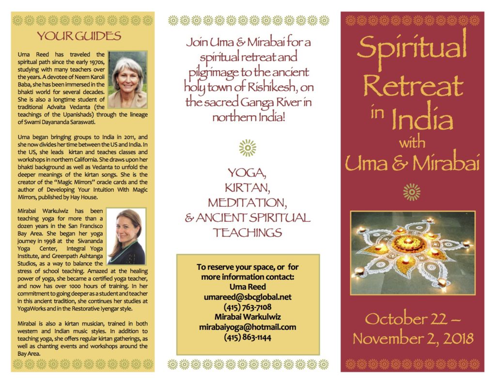 Spiritual Retreat in India with Uma & Mirabai